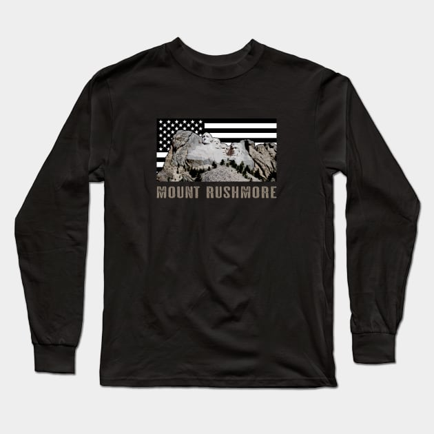 Mount Rushmore Long Sleeve T-Shirt by Jared S Davies